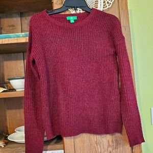 NWOT Dip XS Women's Knit Maroon Sweater